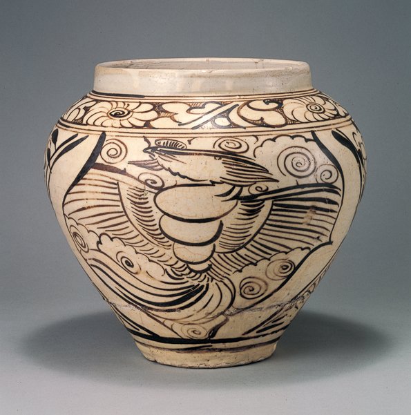 そ*ん様 有田焼 耕右衛門 染錦窓絵鳳凰花尽之図 獅子摘蓋特大三段壺