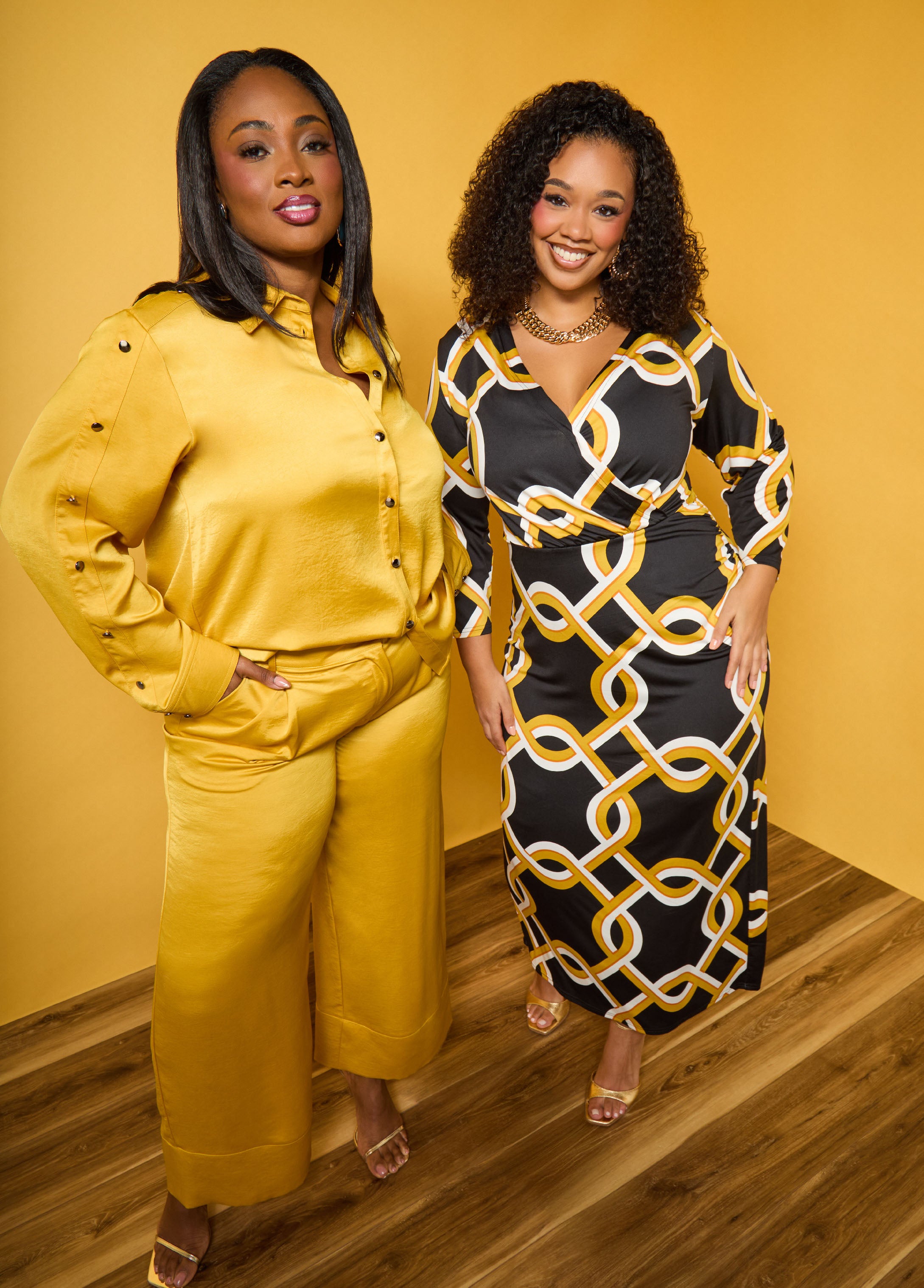 Pleated Satin Wide Leg Pants – Ashley Stewart