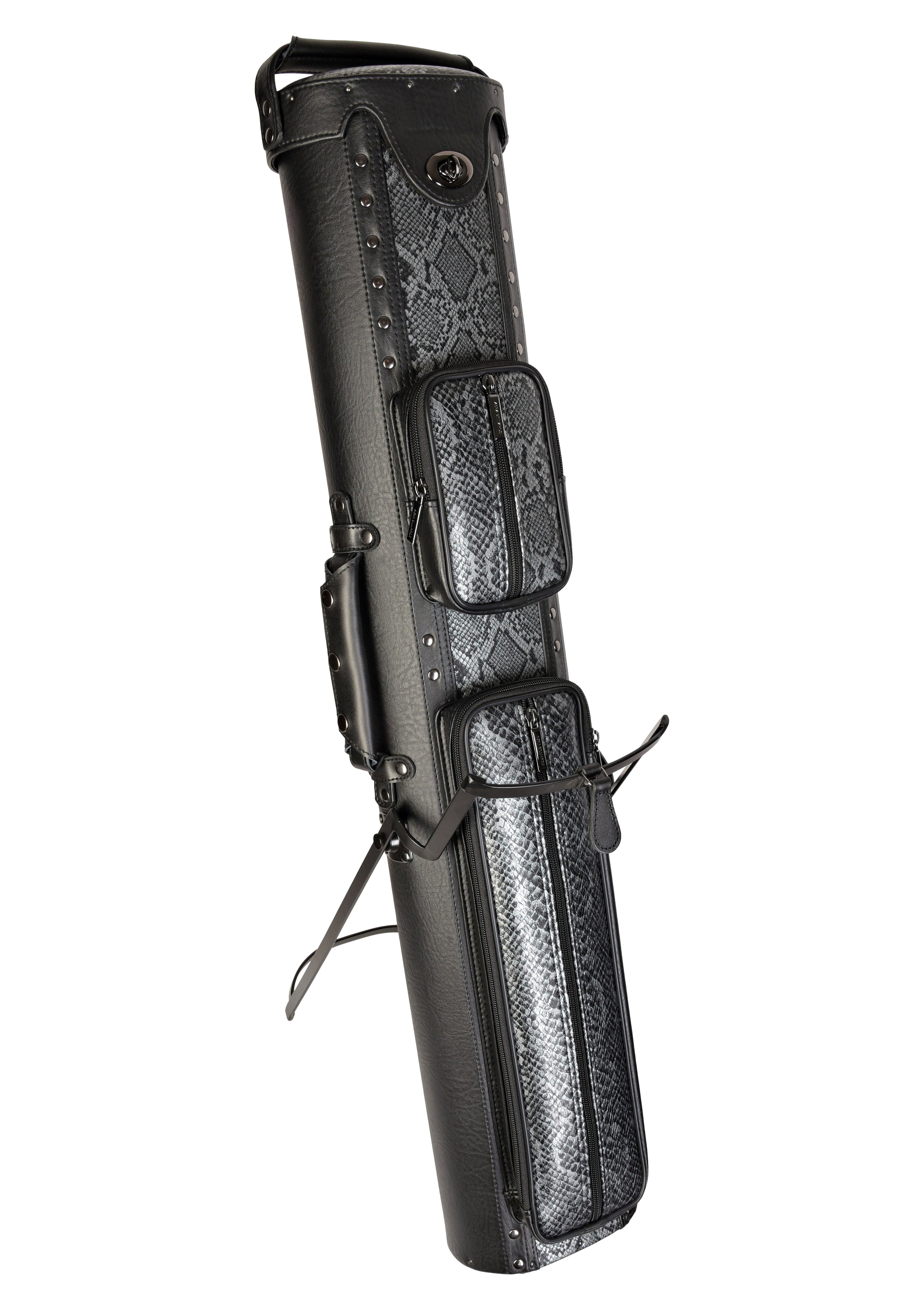 ASKA Hard 4x8 Pool Cue Case, Holds Up to 4 Butts and 8 Shafts