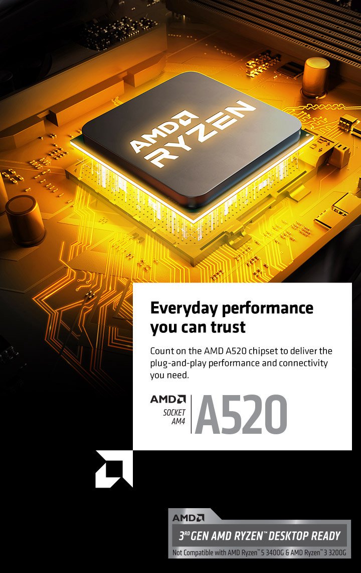 AMD Ryzen 5 5500 & ASRock A520M-HDV セット品 Amazon.com: ASRock A520M-HDV Supports AMD AM4 Socket Ryzen™ 3000