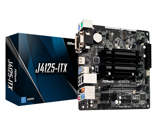 ASRock J4125-ITX マザーボード + DDR4 8GBメモリ ASRock > J4125-ITX