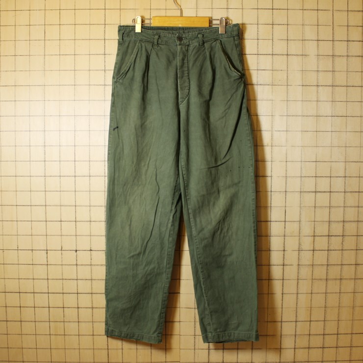 70s ヴィンテージ スウェーデン軍 ミリタリー コットン ユーティリティ