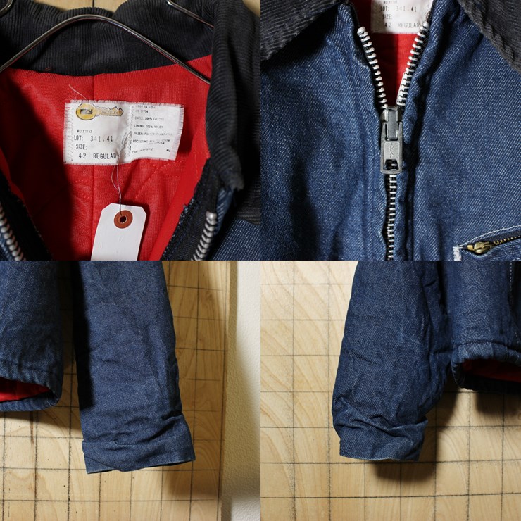 KEY Imperial/USA製70s古着/ブルー/裏地キルティング/91-Bタイプ