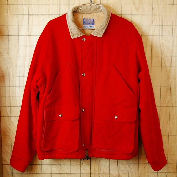 PENDLETON OutdoorsMan】USA製70sビンテージ古着レッド(赤