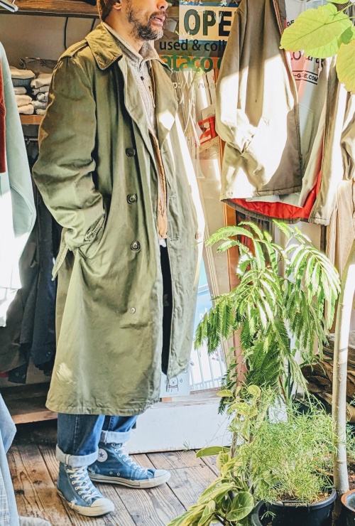 オーバーサイズ ミリタリー トレンチコート y2k 軍隊 ARMY ドレープ