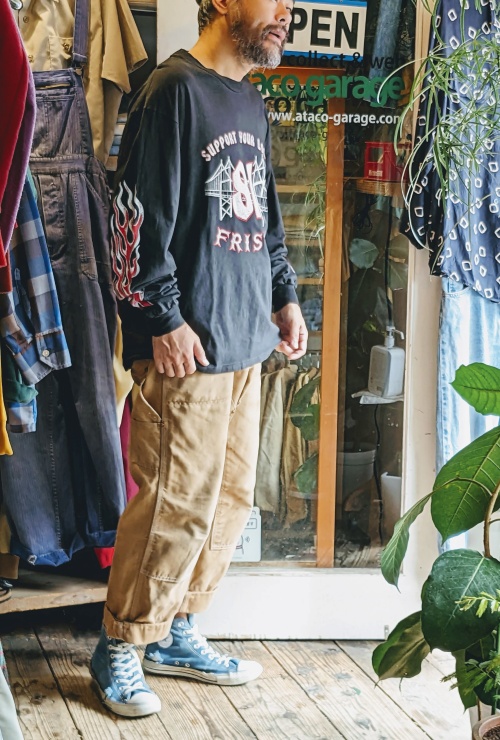 90s USA Hanes FRISCO CHOPPERS フリスコチョッパーズ プリント 長袖 T