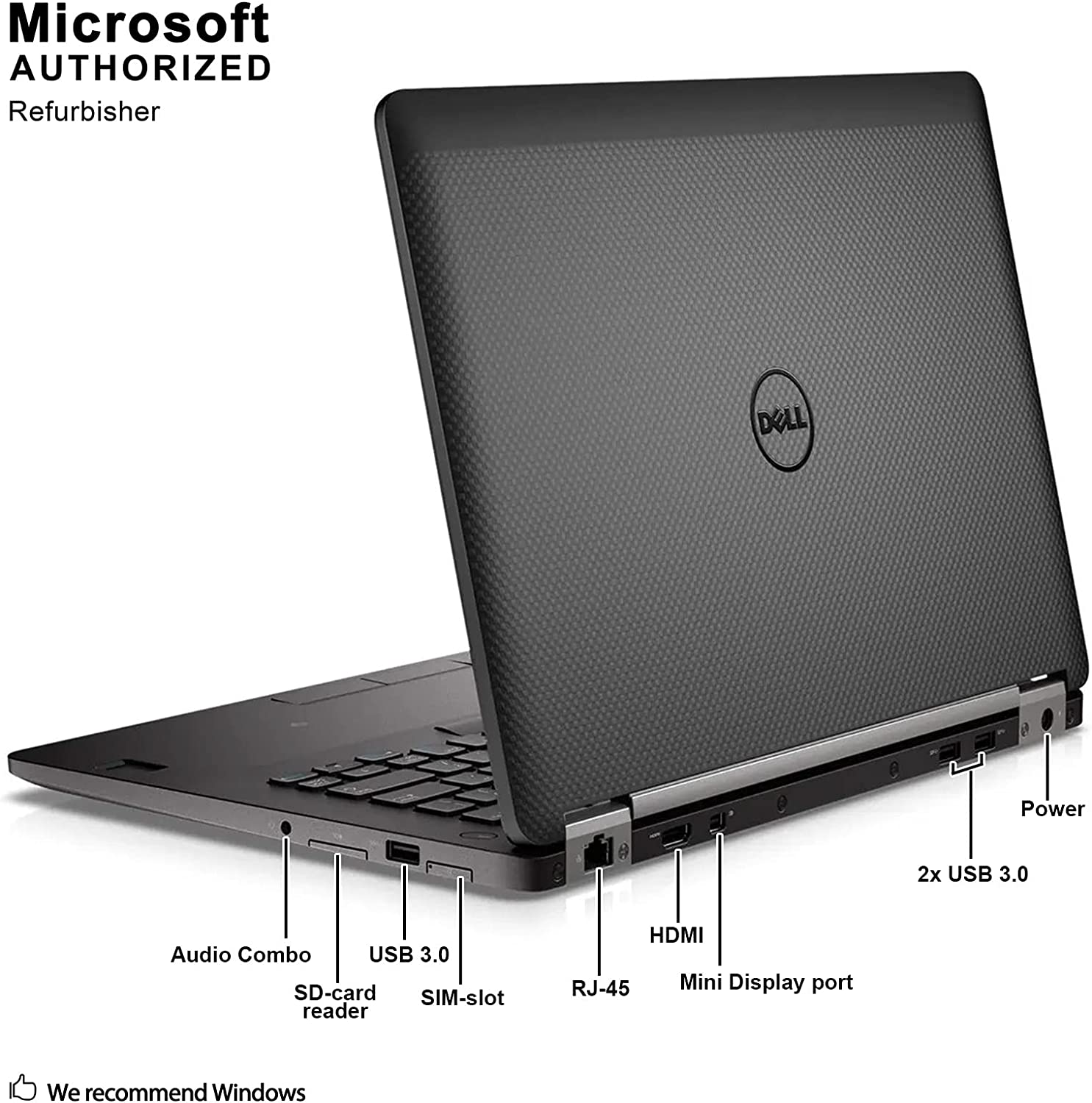 Dell Latitude E7470 14 inches Laptop, Core i5-6300U 2.6GHz, 8GB