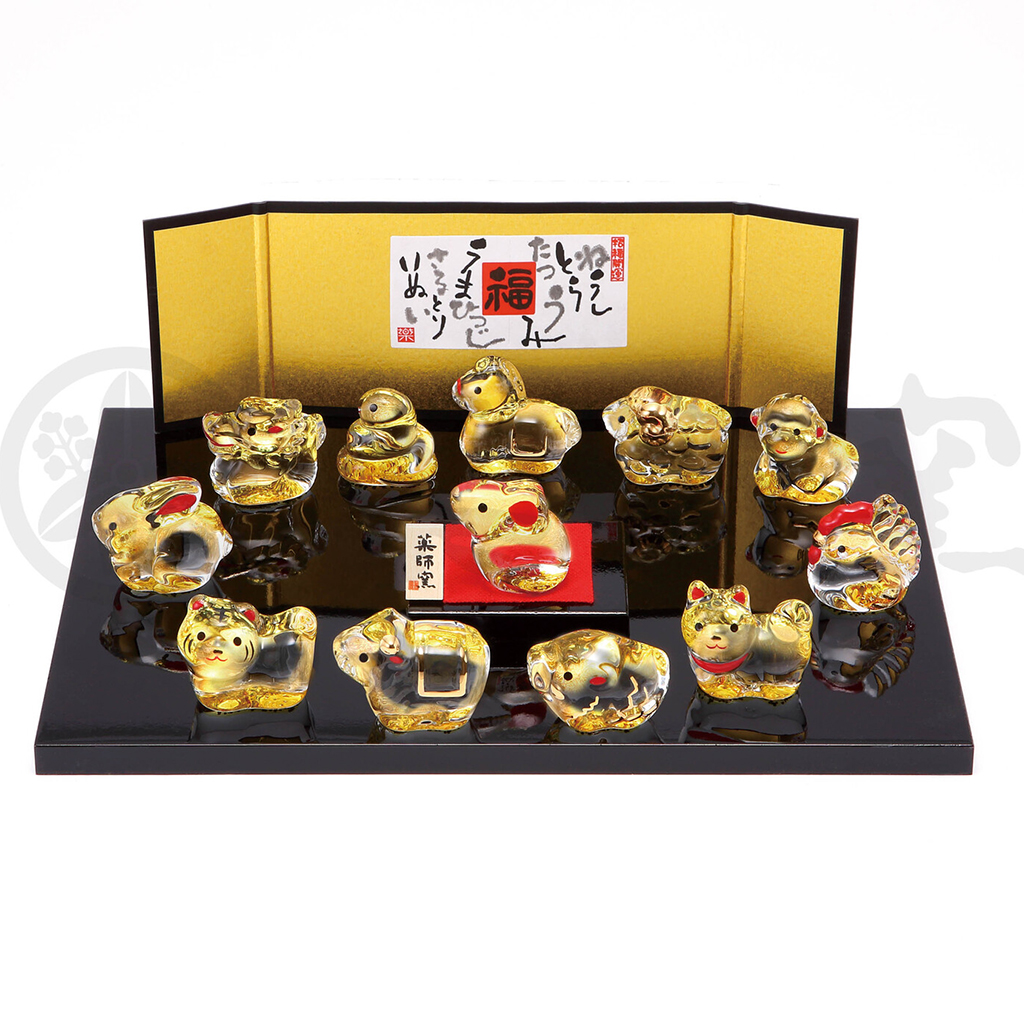 薬師窯 クリスタル十二支飾り 干支縁起置物を買うならおしゃれ雑貨通販
