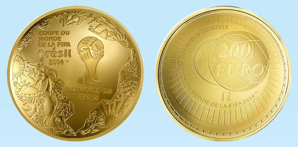 2014FIFAワールドカップ ブラジル大会公式記念コイン”から 世界に99枚