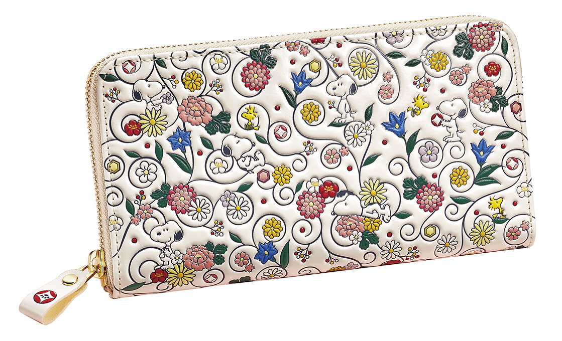 浅草文庫長財布＜スヌーピーしあわせの花唐草＞新登場！ 播播州姫路