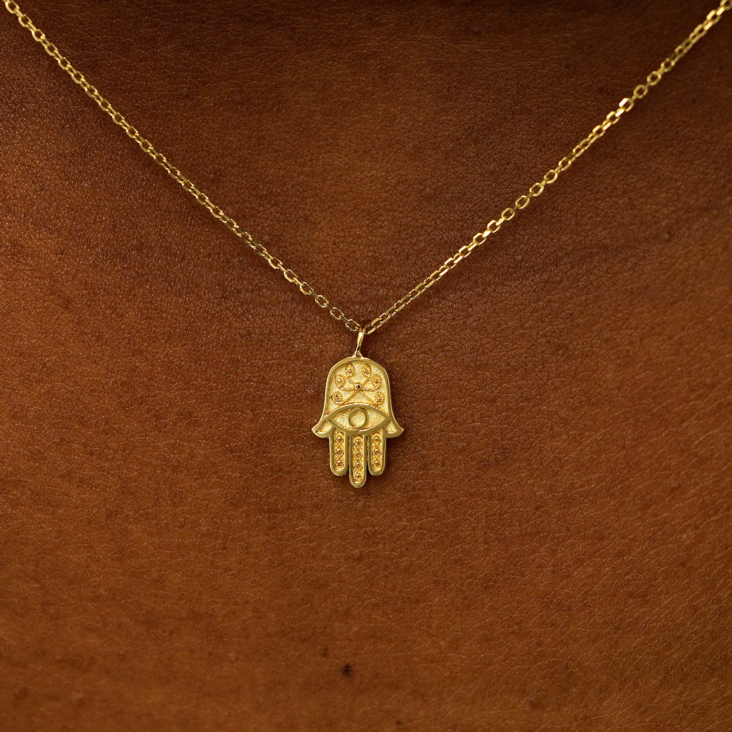 Automic Gold Hamsa Necklace | Sustainable Fine Jewelry