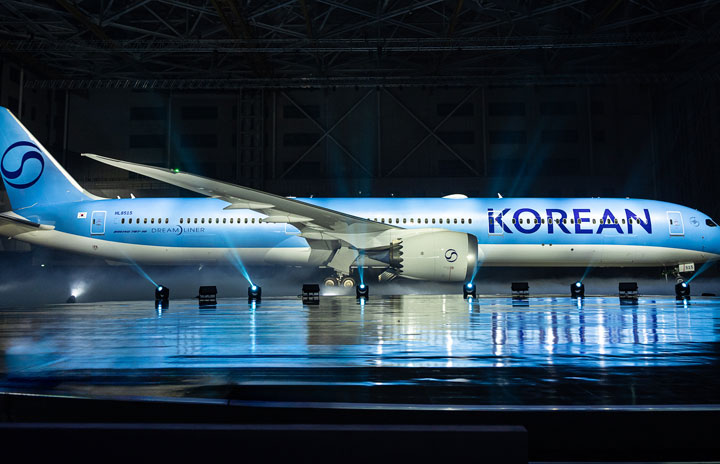 大韓航空、41年ぶりロゴ刷新 新塗装787-10初便は3/12成田行きKE703便
