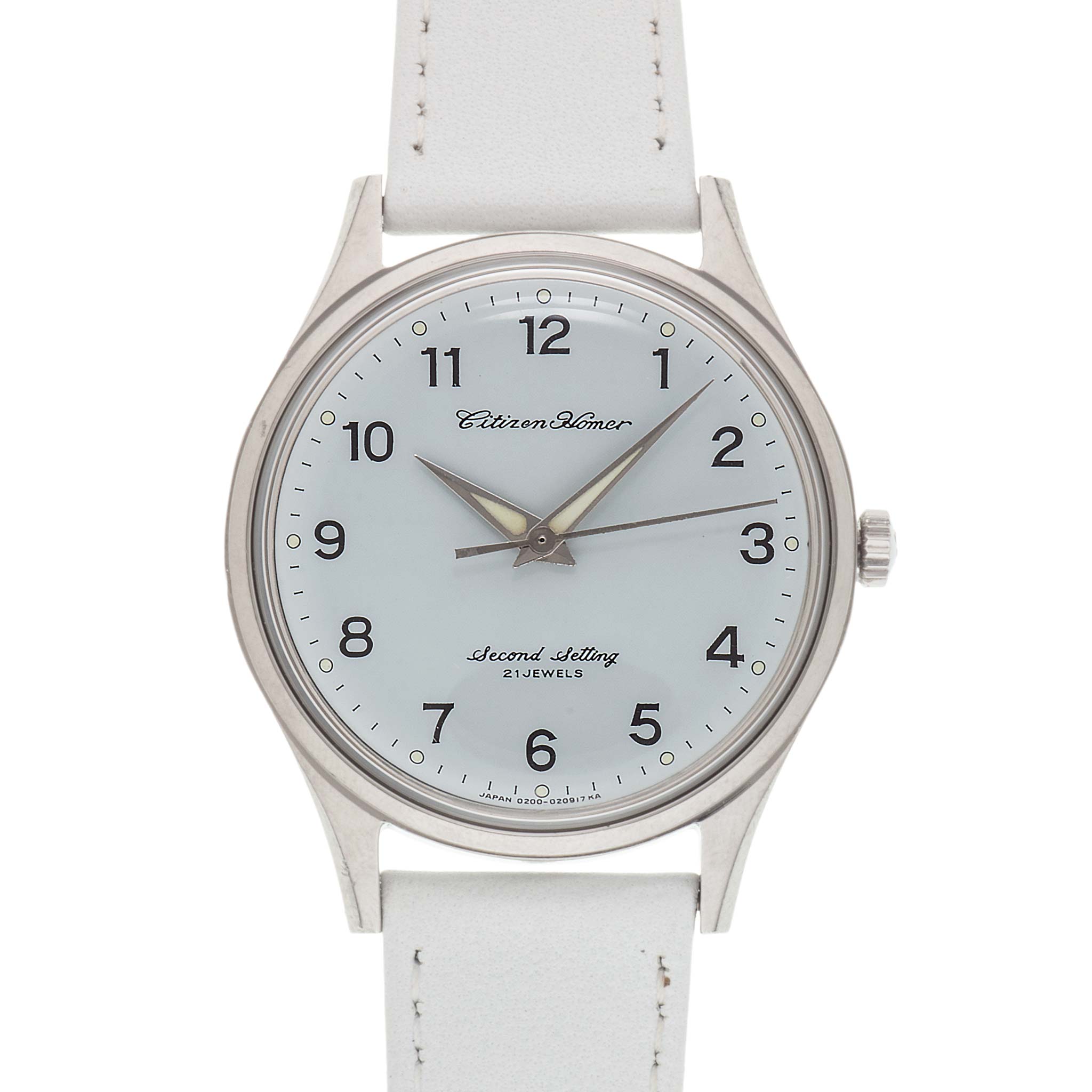 シチズン ホーマー 鉄道時計 水色文字盤 仙鉄 406 1976(昭和51)年