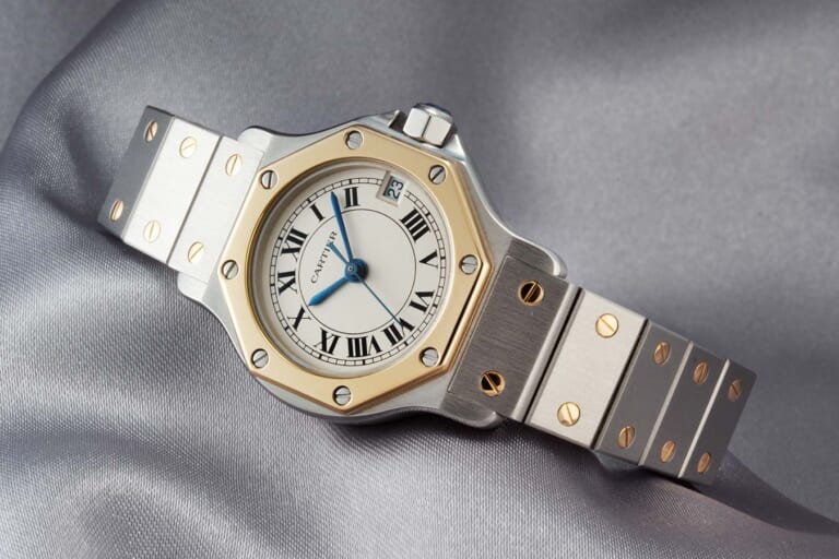 カルティエ サントス オクタゴン クォーツ SM コンビ(SS/YG) 1980年代