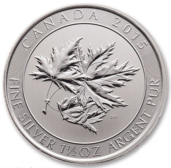 2015 1.5 oz Canadian Maple SUPERLEAF 9999 Silver - 2ndary Market