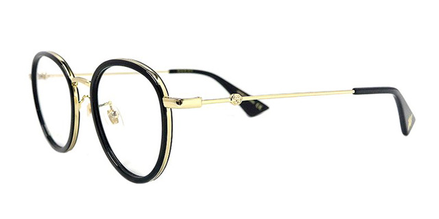 GUCCI 正規品 グッチ ボストン ゴールド ブラックセル巻 チタン