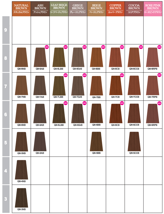 カラーチャートから購入する】ナプラ ナシード クイックカラーの業務用