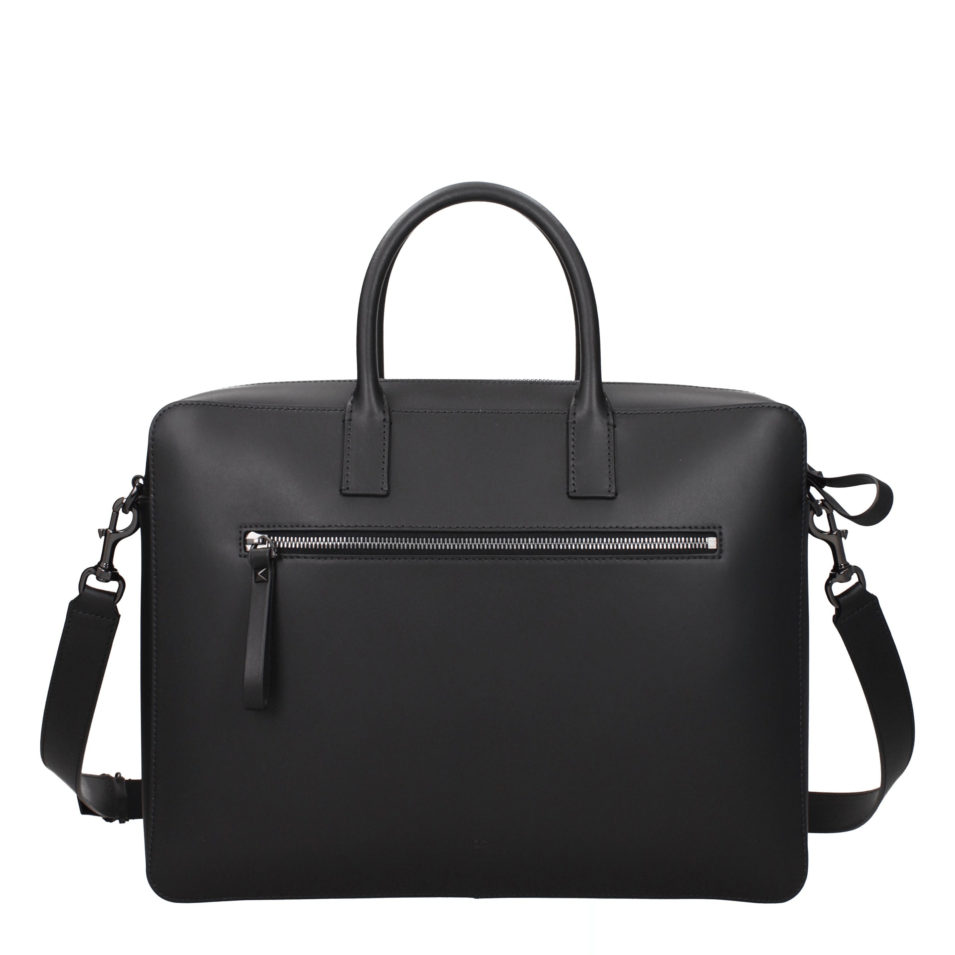 Valentino Garavani Work Bags Men Leather Black/Black | B-Exit – B