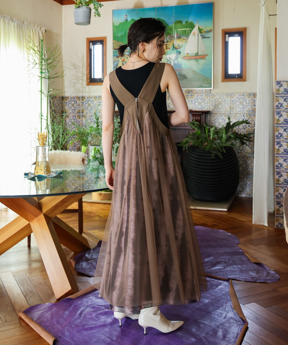 ぼかしストラプチュールワンピース