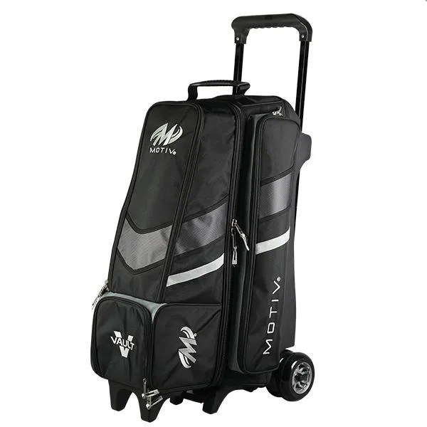 Motiv Vault Inline 4 Ball Roller Black Grey Bowling Bag