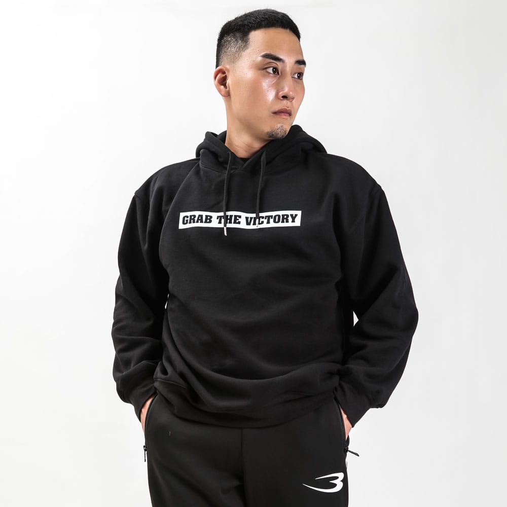 スウェット裏起毛パーカー ボックスロゴ M ブラック MS220MBK