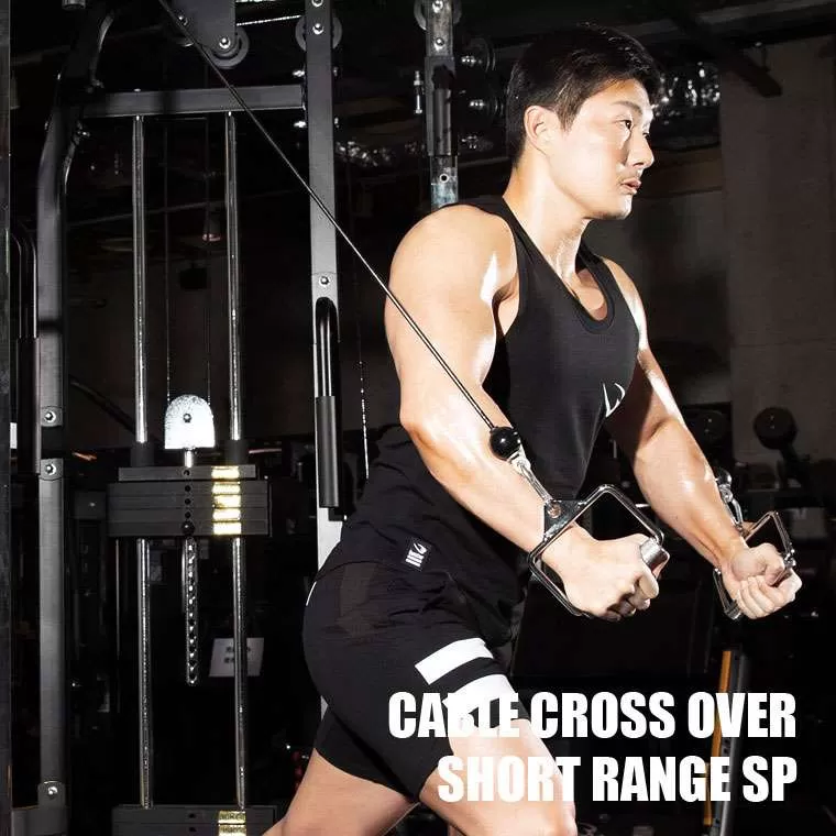 ケーブルクロスオーバー ショートレンジSP TM168BKYE｜BODYMAKER