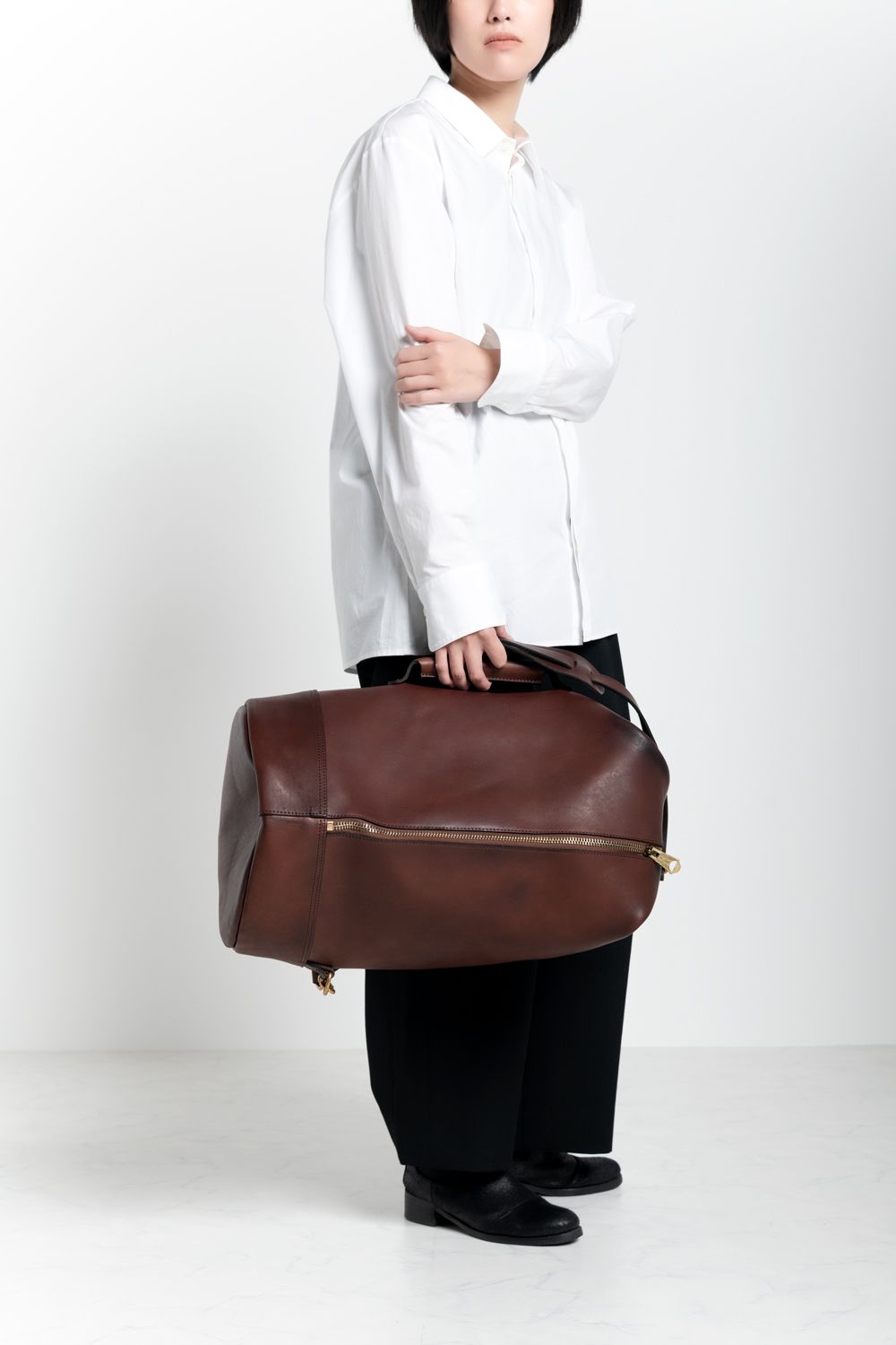 vasco - 【26SS / 予約受付中】LEATHER DUFFLE BAG [BROWN]｜レザー