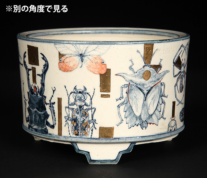 七代渋草柳造染付昆虫図丸鉢 | 盆栽、盆栽書籍、盆栽鉢の通販│近代出版