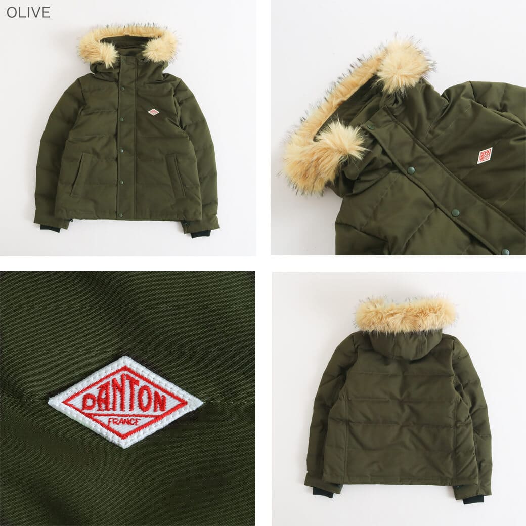 DANTON ダントン フェイク ファー フード ダウン ジャケット｜BORN