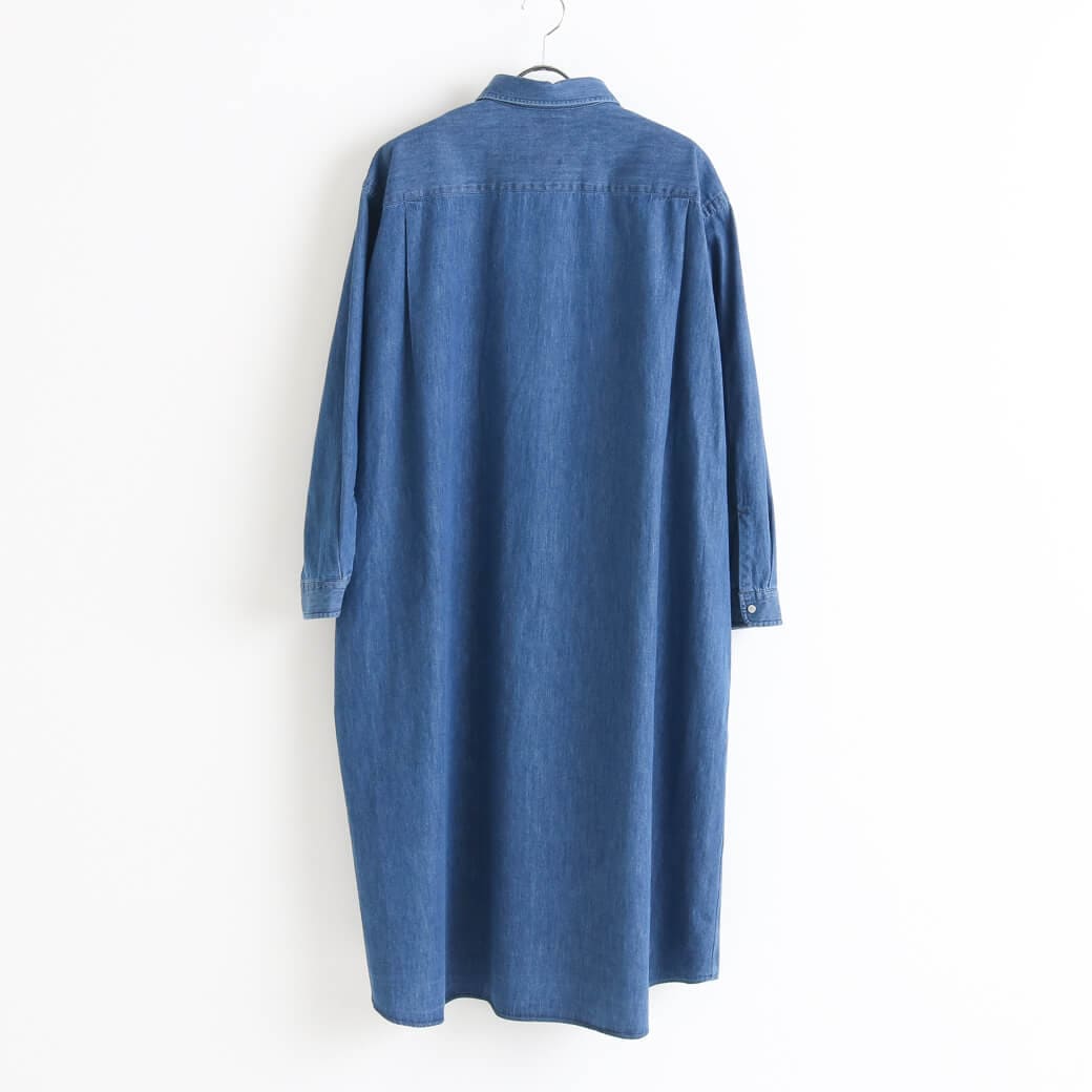 DANTON ダントン デニム ダンガリー ボタンダウン シャツ ドレス｜BORN