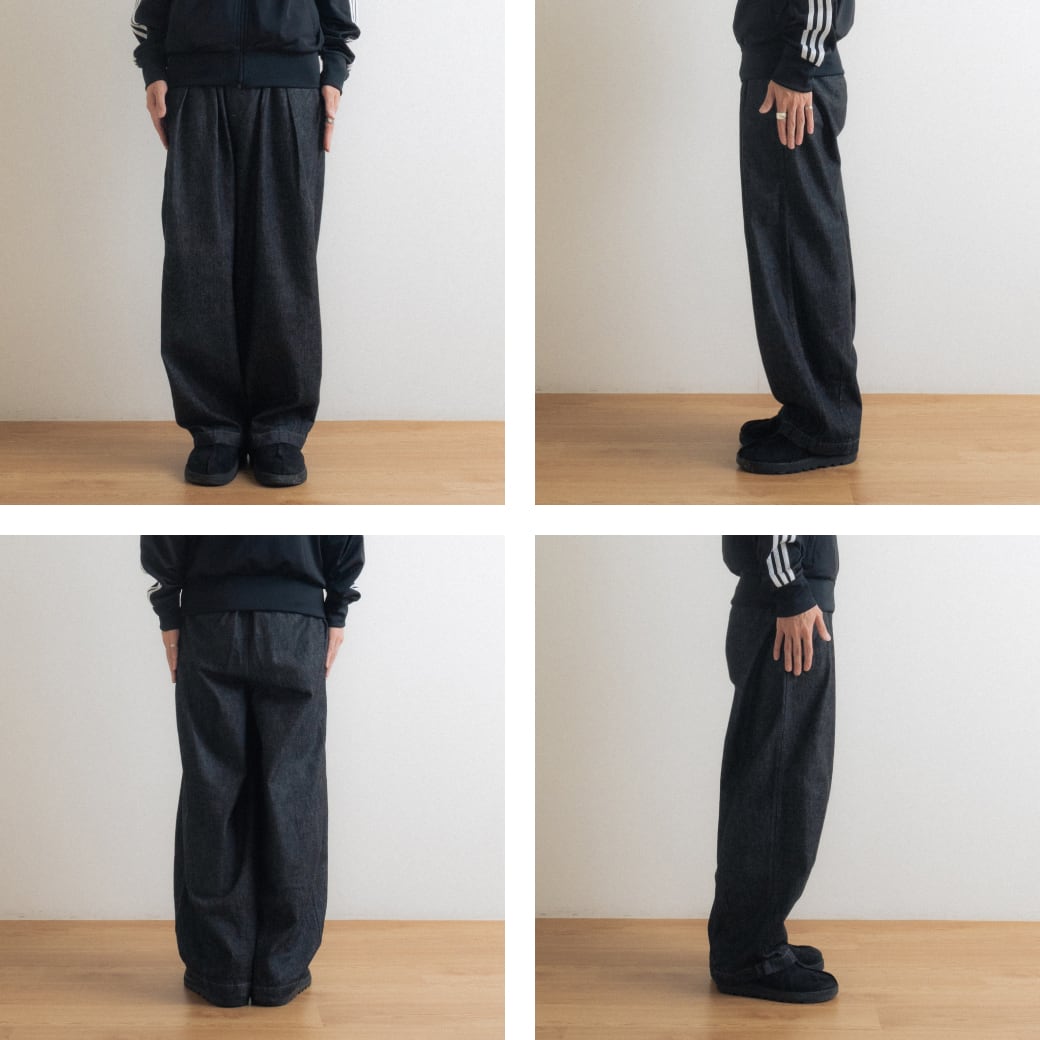 HARVESTY ハーベスティ ブラックデニム サーカスナローシルエット