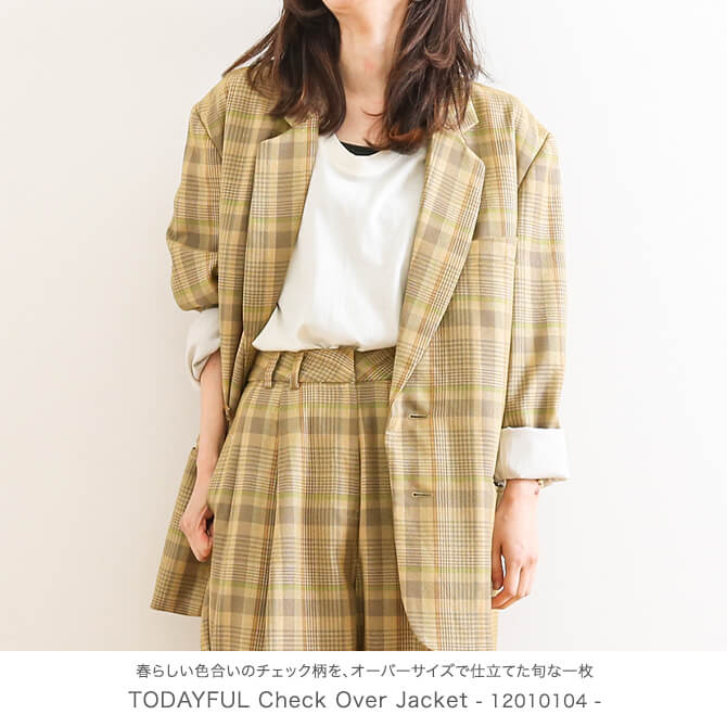 TODAYFUL トゥデイフル Check Over Jacket チェックオーバージャケット