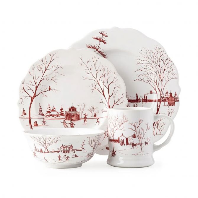 Juliska Country Estate Winter Frolic Ruby Dinnerware & Serveware