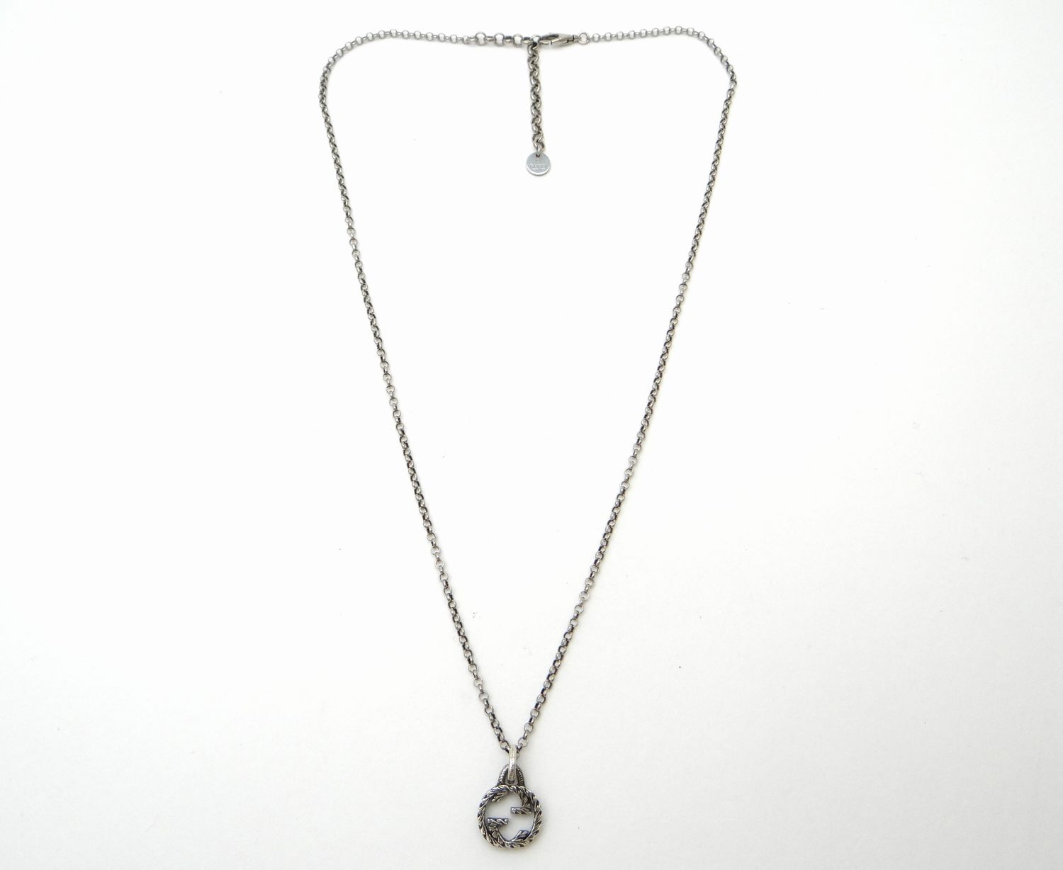 GUCCI グッチ インターロッキングG ペンダント ネックレス SV925