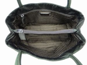 PRADA プラダ B3864 TESSUTO CITY ナイロントートバッグ カーキ×三角