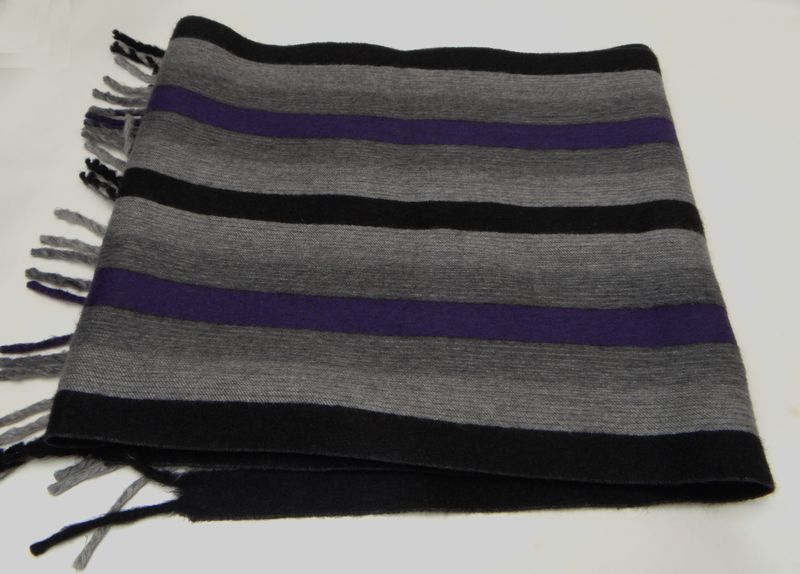 LOUIS VUITTON ルイヴィトン カシミヤ×ウール ストライプ マフラー