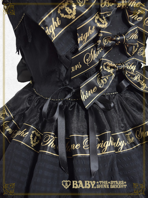 BABY「Sweet Best Wishes ジャンパースカート」（黒ギンガム×黒リボン