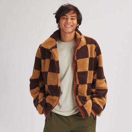 Stoic MTN Checker Sherpa Full-Zip Jacket - Men's - Clothing