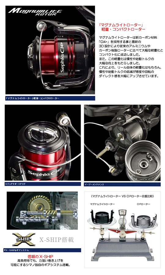 SHIMANO/シマノ 12 Sephia CI4+/12 セフィアCI4+ C3000HGSDH - 【バス