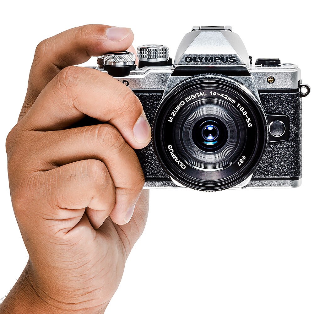 Olympus OM-D E-M10 Mark II Mirrorless Silver Camera with 14-42mm