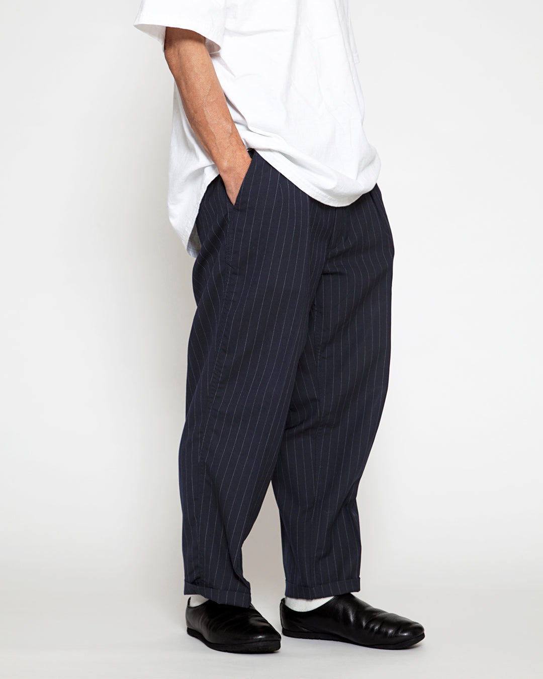 CP026・2T DESERT SLACKS / Pinstripe on Navy – THE CORONA UTILITY