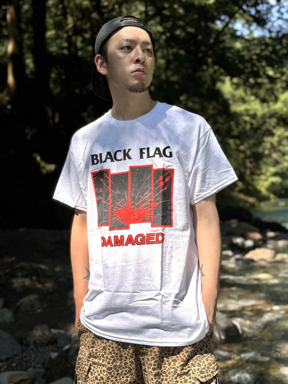 BLACK FLAG / Damaged Tシャツ ホワイト SST Records Official