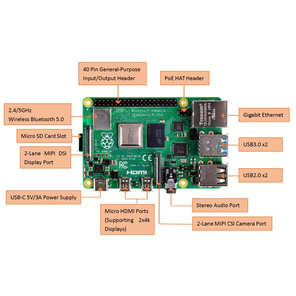 Raspberry Pi 4 8G Model B (ARMv8) - Bastelgarage Electronics