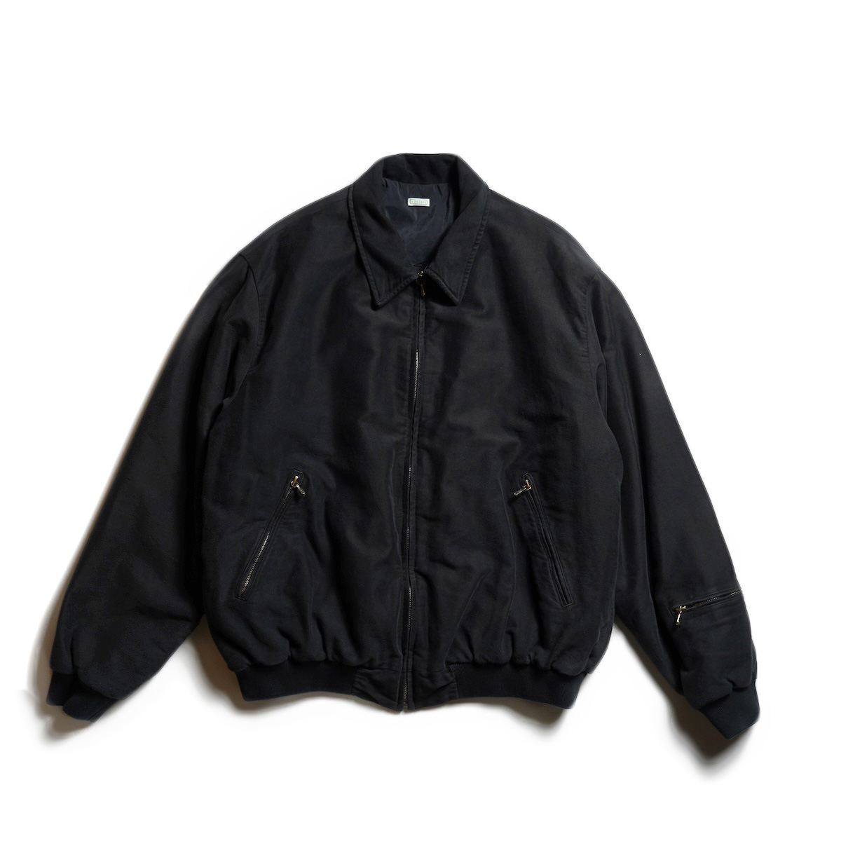 A.PRESSE / Vintage Cotton Silk Moleskin Jacket (Black)