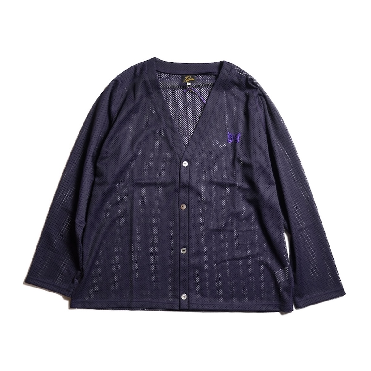 Needles / V-Neck Cardigan - Raschel Lace (Dk.Purple)