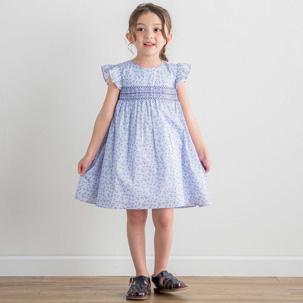 日本製】【お揃い】リバティ(Aralia Pansy)タナローンスモッキング