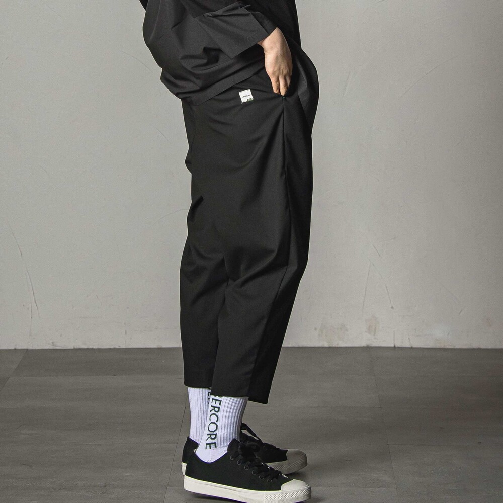 TRサージ9分丈パンツ大人親子お揃い(140~175cm)(M(145-160cm) ブラック