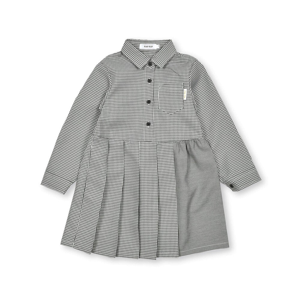 お揃い】千鳥格子タータンチェック柄シャツワンピース(90~130cm)(90cm