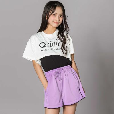 重ね着風Tシャツ＆ショートパンツセット(130~160cm)(130cm ホワイト