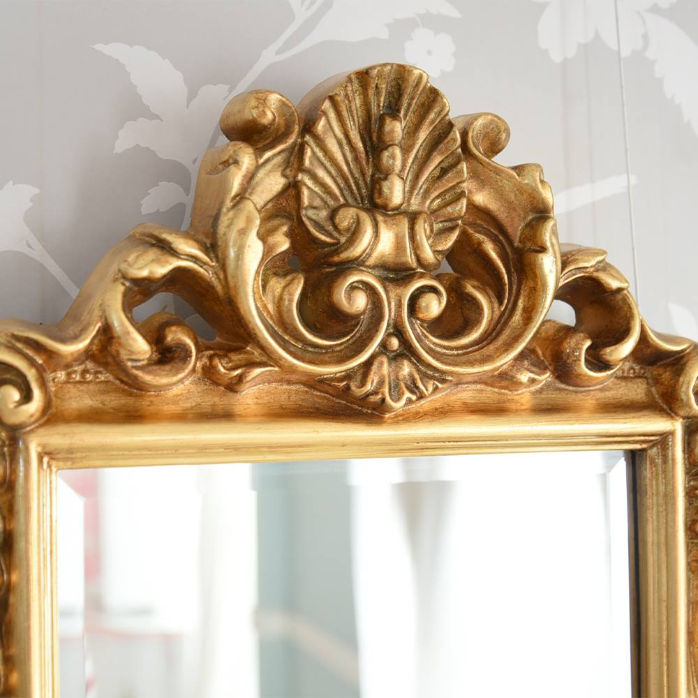 ロココ調 姿見ミラー アンティーク ゴールド 幅41cm | ロココ調家具